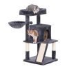 Rascador gatos, vivienda, rampa, plataforma, gris antracita