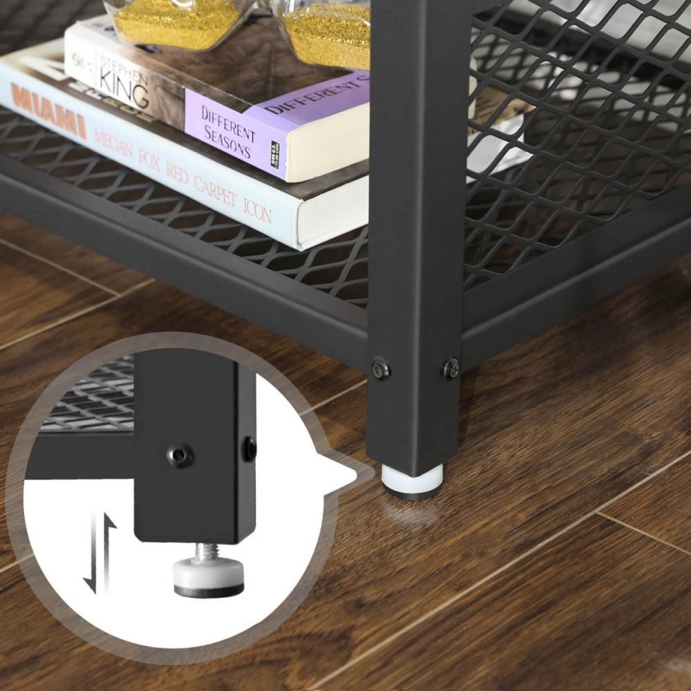Mueble para tv hasta 60 pulgadas, 2 estantes inferiores, marrón - Imagen 7