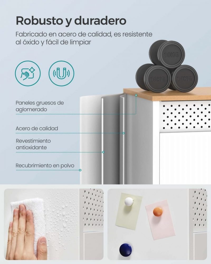 Mueble de tv para pantallas hasta 55 pulgadas con puertas y 3 estantes ajustables - Imagen 7