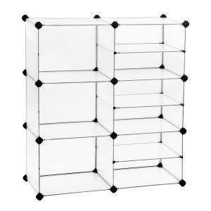 Zapatero modular de almacenamiento, 83x31x93 cm, blanco