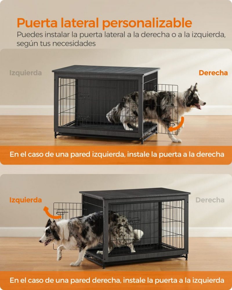 Jaula para perros y cachorros con mesa auxiliar integrada - Imagen 5