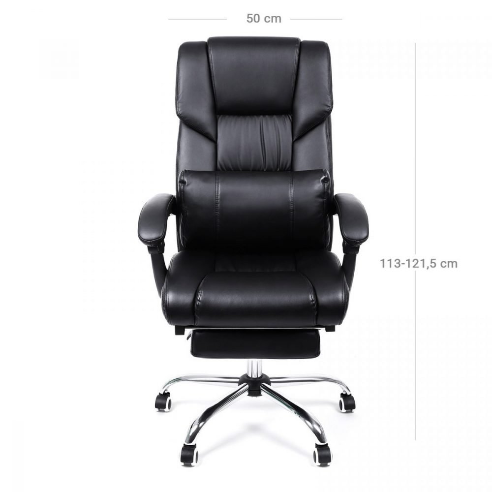 Silla de oficina ergonómica para escritorio, reposapiés plegable - Imagen 2