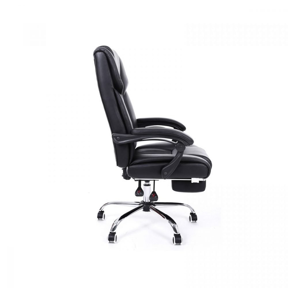 Silla de oficina ergonómica para escritorio, reposapiés plegable - Imagen 3