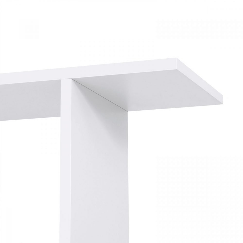 Estantería de madera de 6 niveles, blanco - Imagen 5