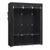 Armario de ropa de tela grande 45x130x167 cm, negro