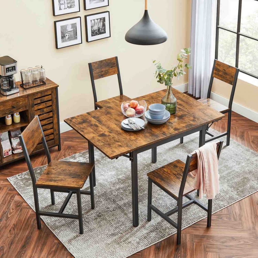 Mesa de comedor extensible para 2-4 personas - tablero abatible - Imagen 5