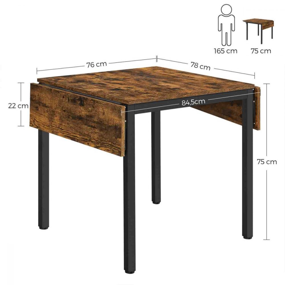 Mesa de comedor extensible para 2-4 personas - tablero abatible - Imagen 2