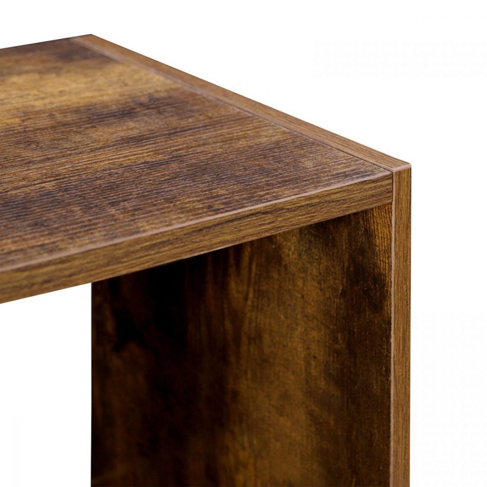 Estantería madera, cubos y estantes, marrón - Imagen 4