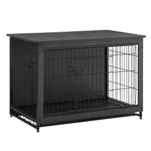 Jaula para perros y cachorros con mesa auxiliar integrada