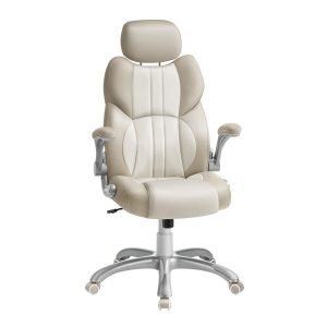 Silla gaming ergonómica oficina, inclinación, apoyabrazos, blanco