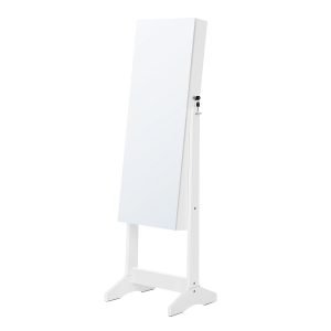 Espejo para joyas con organizadores, cerradura y llaves