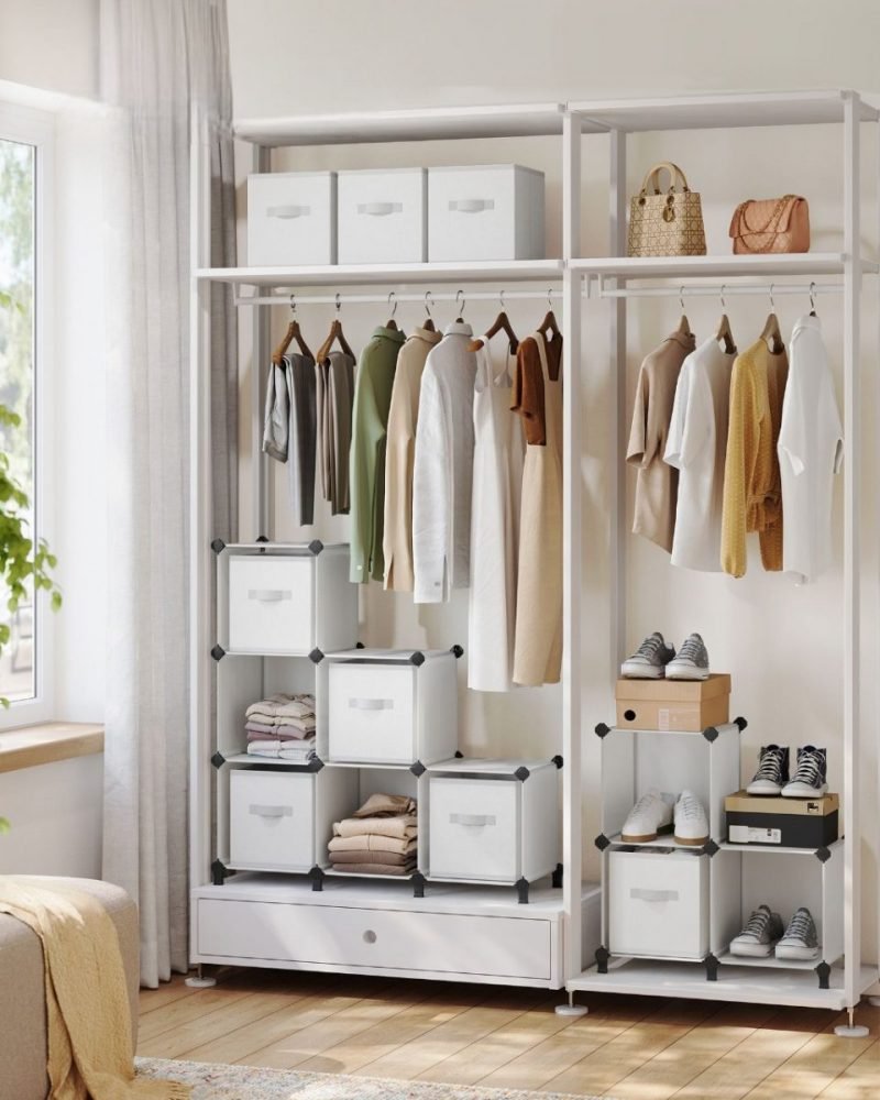 Estantería modular de 9 compartimentos en blanco nube - Imagen 4