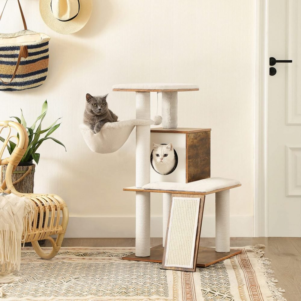 Árbol para gatos color nogal, estable y resistente - Imagen 4