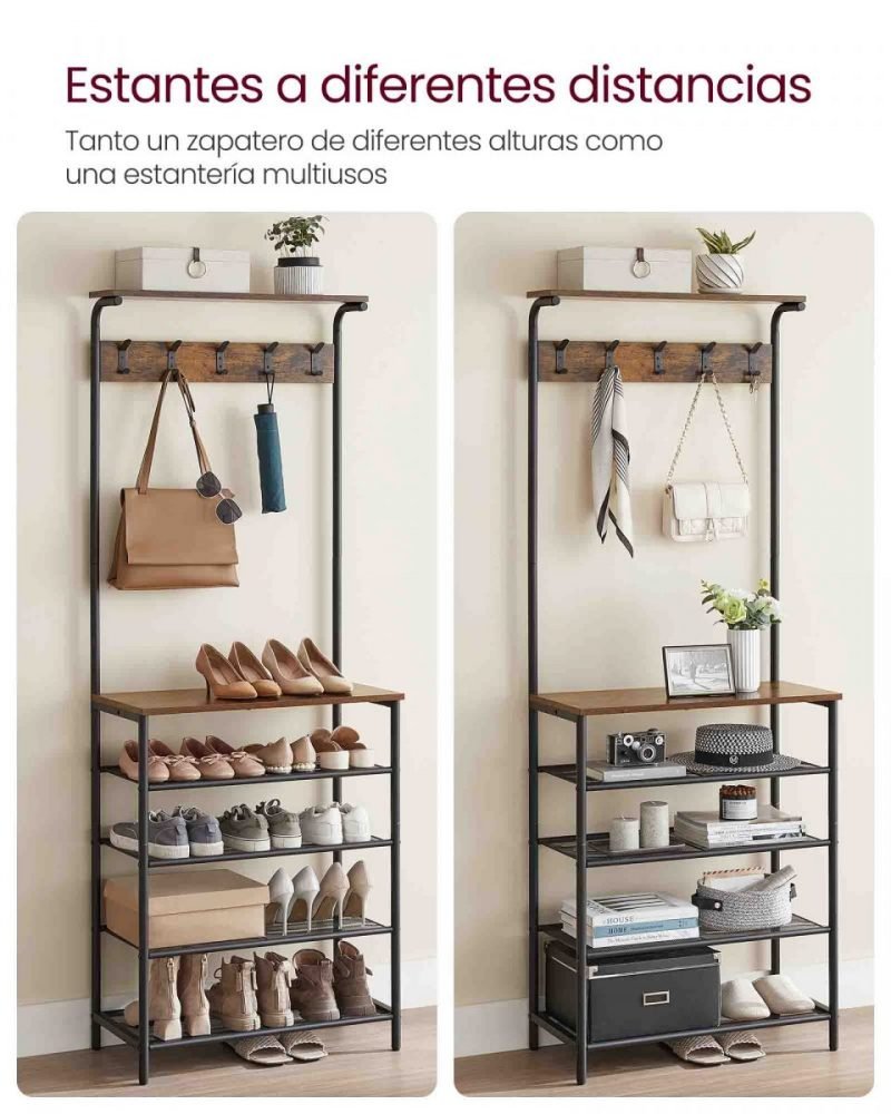 Perchero de pie con 7 ganchos, ideal para pasillo - Imagen 4