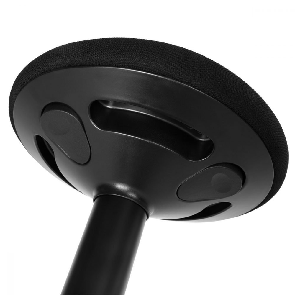 Taburete inclinable giratorio de 360°, negro - Imagen 7