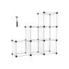 Armario modular de plástico, 6 cubos, blanco