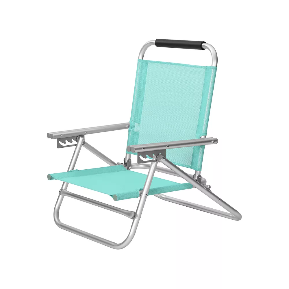 Silla de Playa con Respaldo Tela para Exteriores