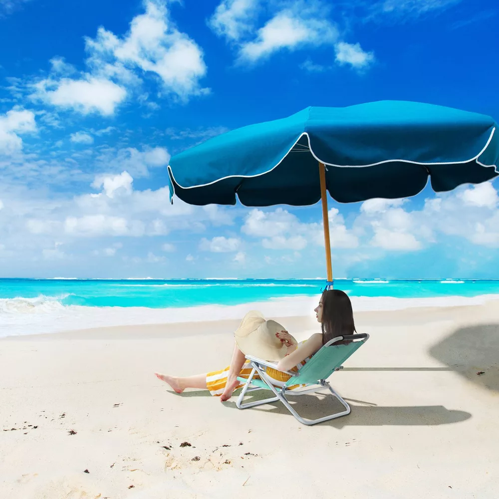 Silla de Playa con Respaldo Tela para Exteriores - Imagen 2