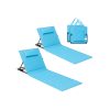 Juego de 2 tumbonas de playa 158x55 cm azul cielo