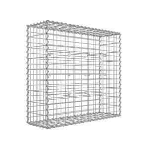 Gavión de piedra metálico 100x90x30 cm para jardín