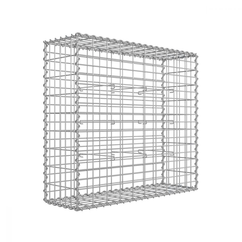 Gavión de piedra metálico 100x90x30 cm para jardín