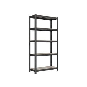 Estantería de 5 niveles 30x75x150 cm madera natural y negro