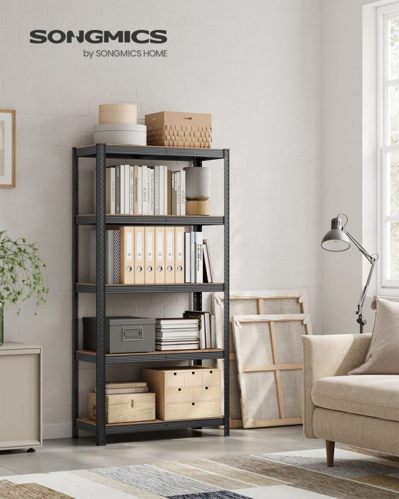 Estantería con carga de 875 kg marrón rústico y negro - Imagen 2