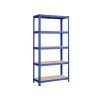 Estantería de almacenaje de 5 niveles azul