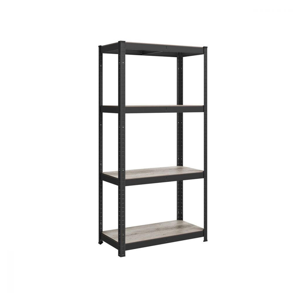 Estantería de 4 niveles 40x80x160 cm greige y negro