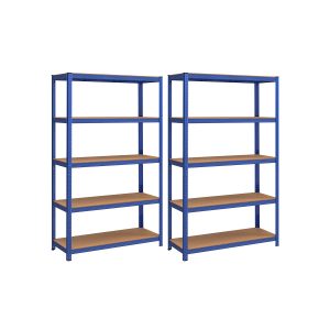 Juego 2 estanterías pesadas 5 niveles acero 60x120x200