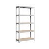 Estantería de 5 niveles, 875 kg, ajustable, plata