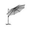 Sombrilla de jardín 300 cm led solar gris paloma