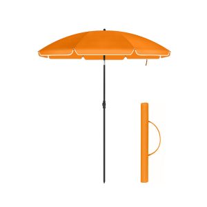 Sombrilla de 160 cm altura ajustable naranja