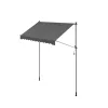 Toldo Manual Retráctil Regulable en Altura 250 x 120 cm Gris Antracita