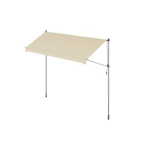 Toldo manual regulable en altura 400x120 cm beige