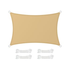 Vela solar 2x3 m, protección uv, resistente al agua, amarillo