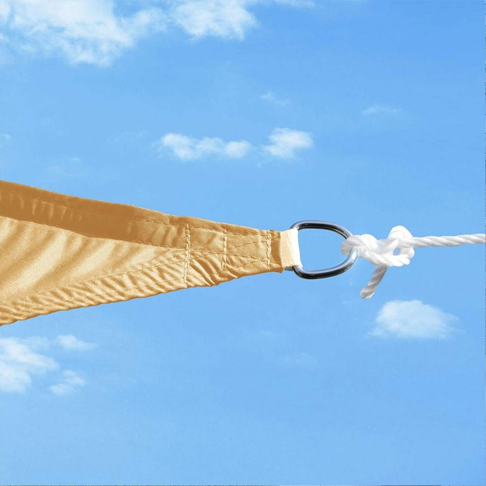 Vela de sombra 3x4 m, protección solar, arena - Imagen 3