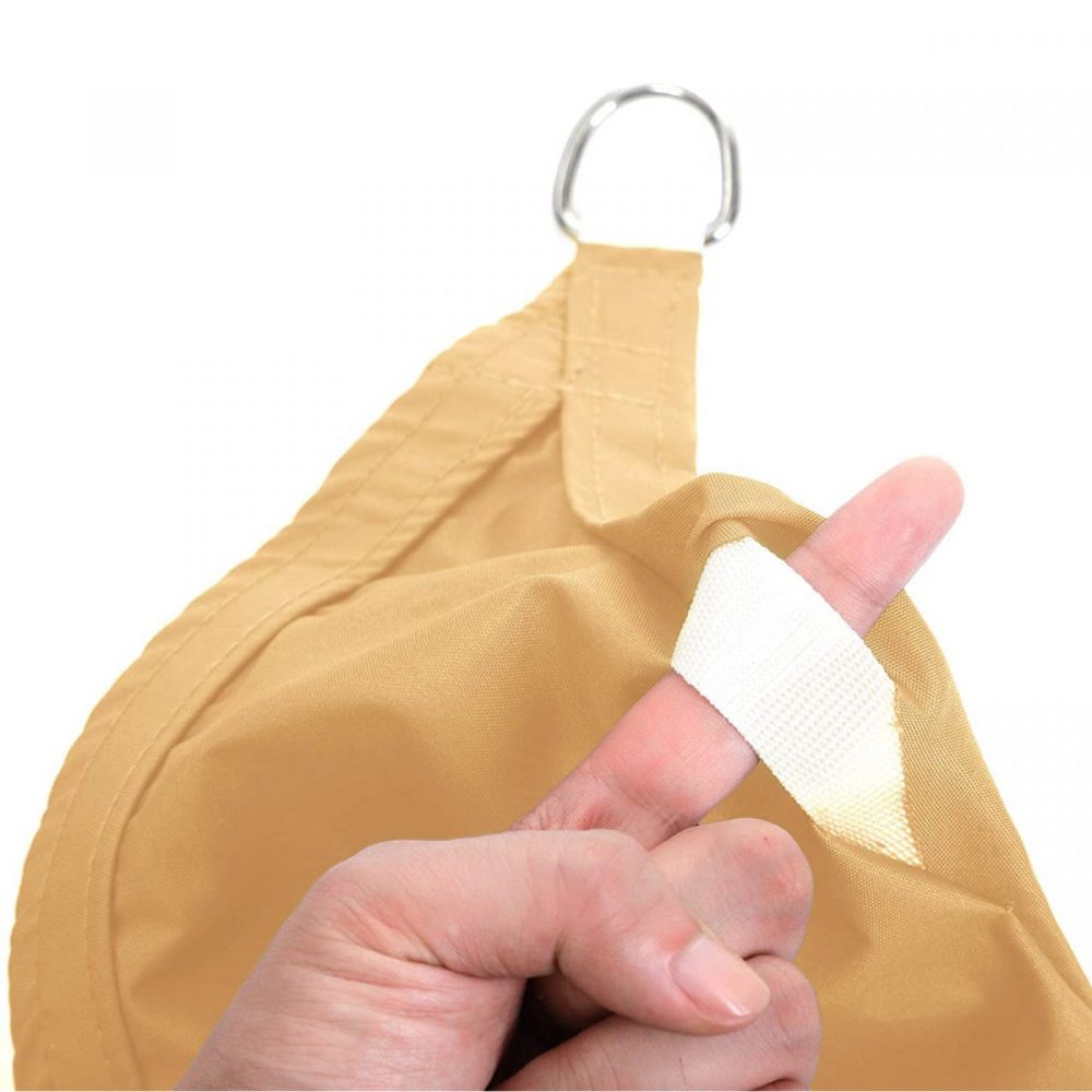 Vela de sombra 3x4 m, protección solar, arena - Imagen 4