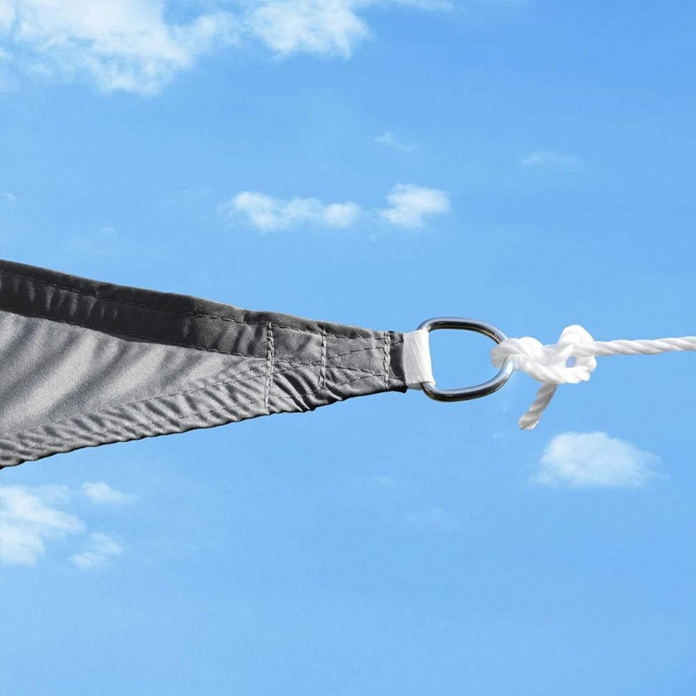 Vela de sombra 3x4 m protección solar gris antracita - Imagen 4