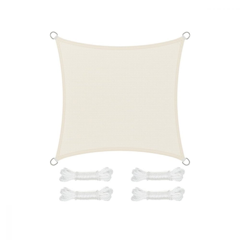 Toldo exterior terraza 3x3 m, protección uv, beige