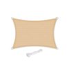 Vela de sombra 3x5 m, hdpe, protección solar, beige