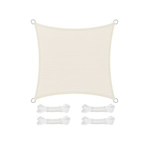 Vela de sombra 5x5 m, hdpe, amarillo arena