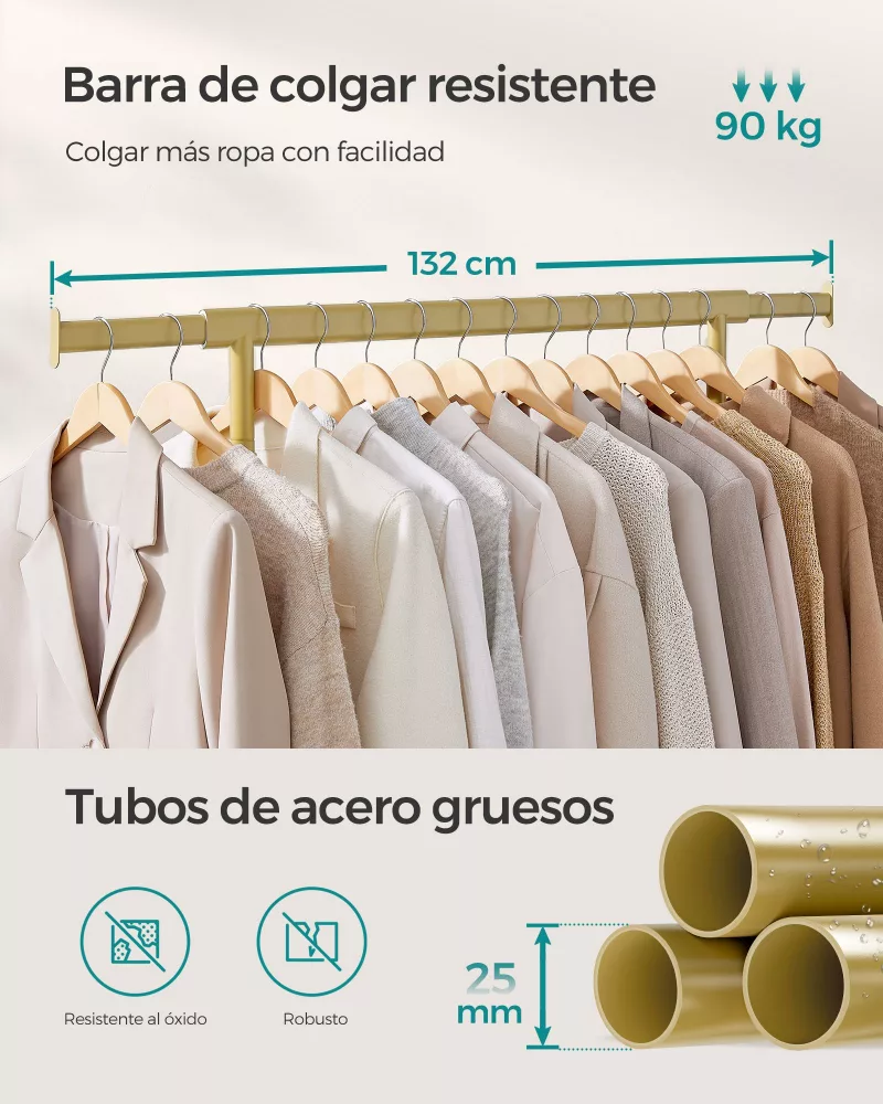 Burro Ropa con Ruedas Perchero Burro Extensible - Imagen 4