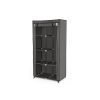 Armario plegable para ropa, metal y tela, negro