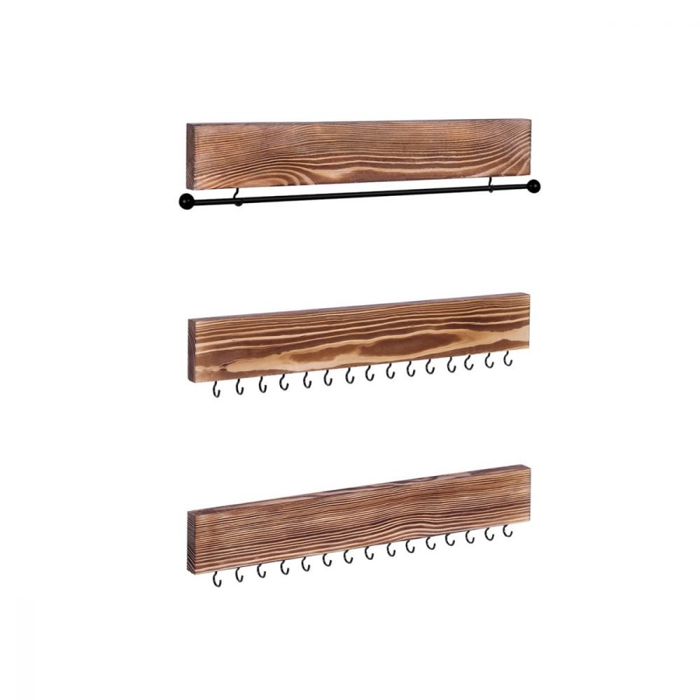 Juego de 3 estanterías de joyas de pared