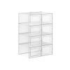 Juego de 8 cajas de zapatos transparente y blanco