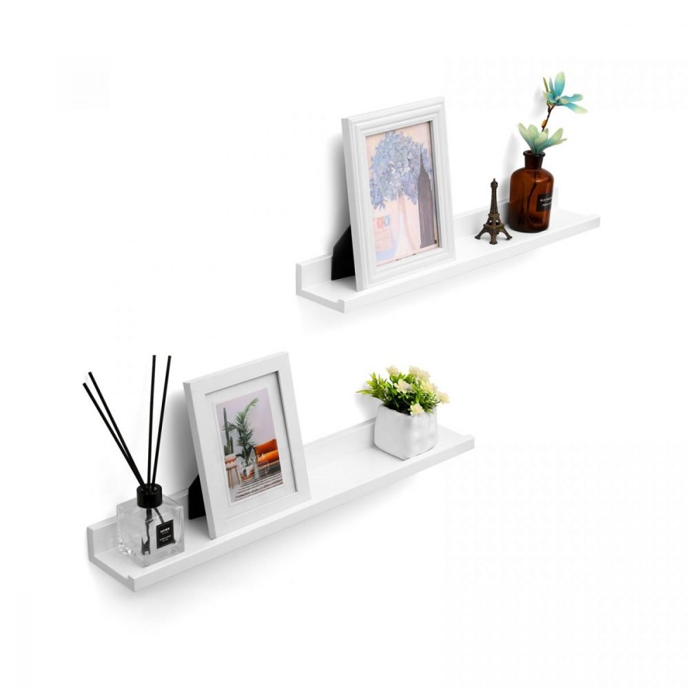 Juego de 2 estantes flotantes, 60x10 cm, blanco - Imagen 5