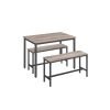 Juego de mesa de comedor y sillas, greige y negro