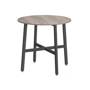 Mesa de Comedor 80 x 75 cm Greige Mélange y Negro Tinta