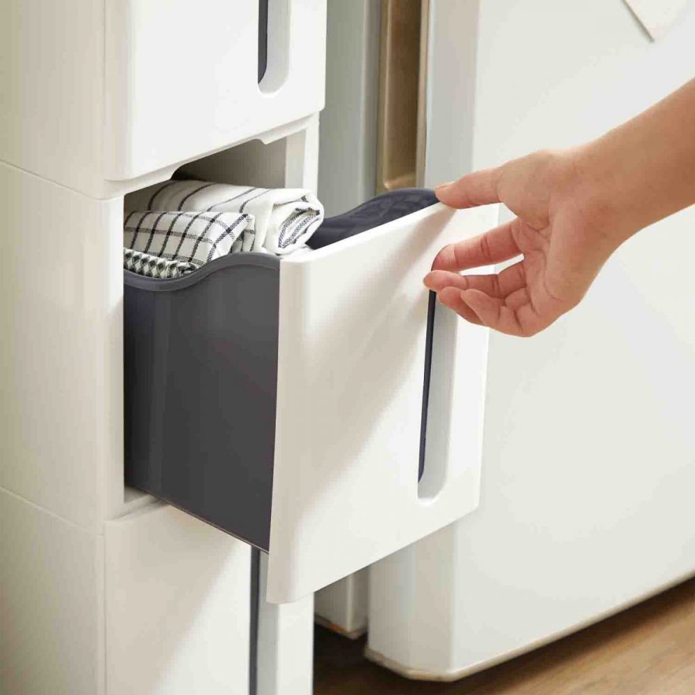 Torre de almacenamiento con ruedas 45x17x84 cm - Imagen 6